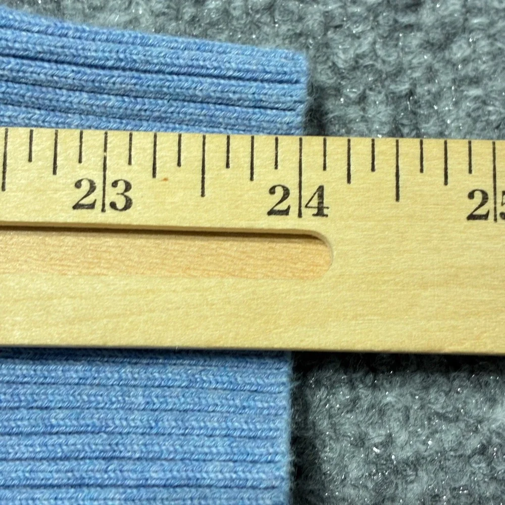 Lands End Sweater Mens XL Light Blue V-Neck Long‎ Sleeve Pullover Preppy
